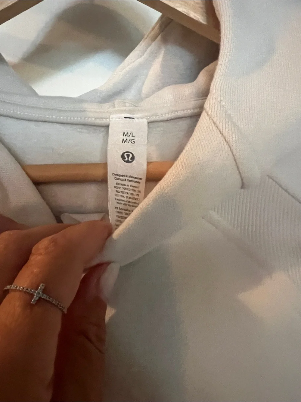 lululemon athletica Cream Hooded Pullover Sweatshirt
